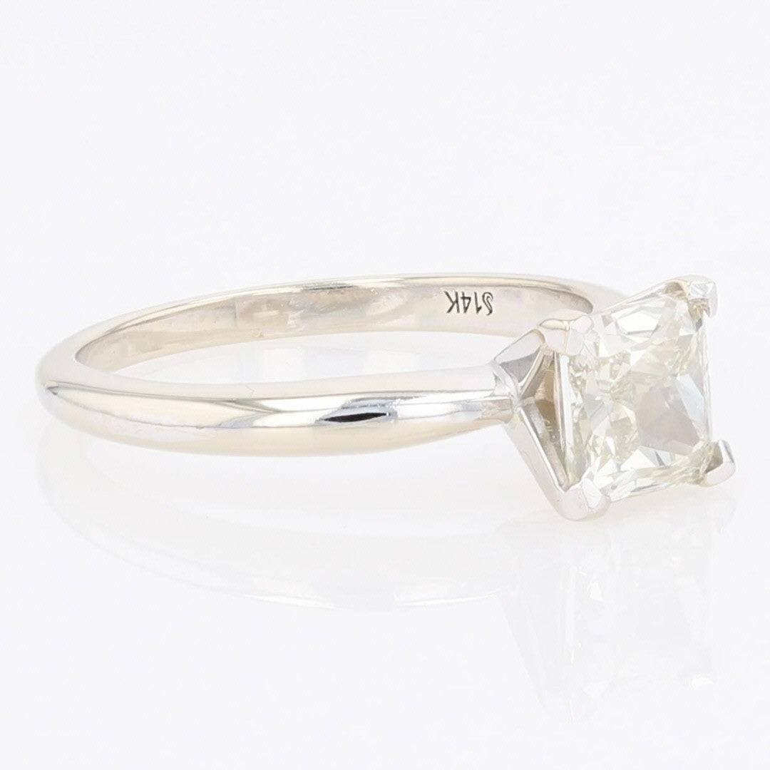 1.62ct Princess Diamond Solitaire Engagement Ring — GIA Certified, 14k White Gold