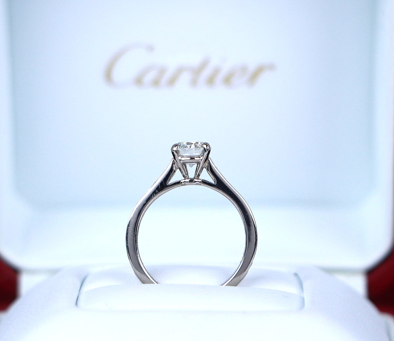 0.73ct Round Brilliant Diamond Engagement Ring — GIA Certified, Platinum