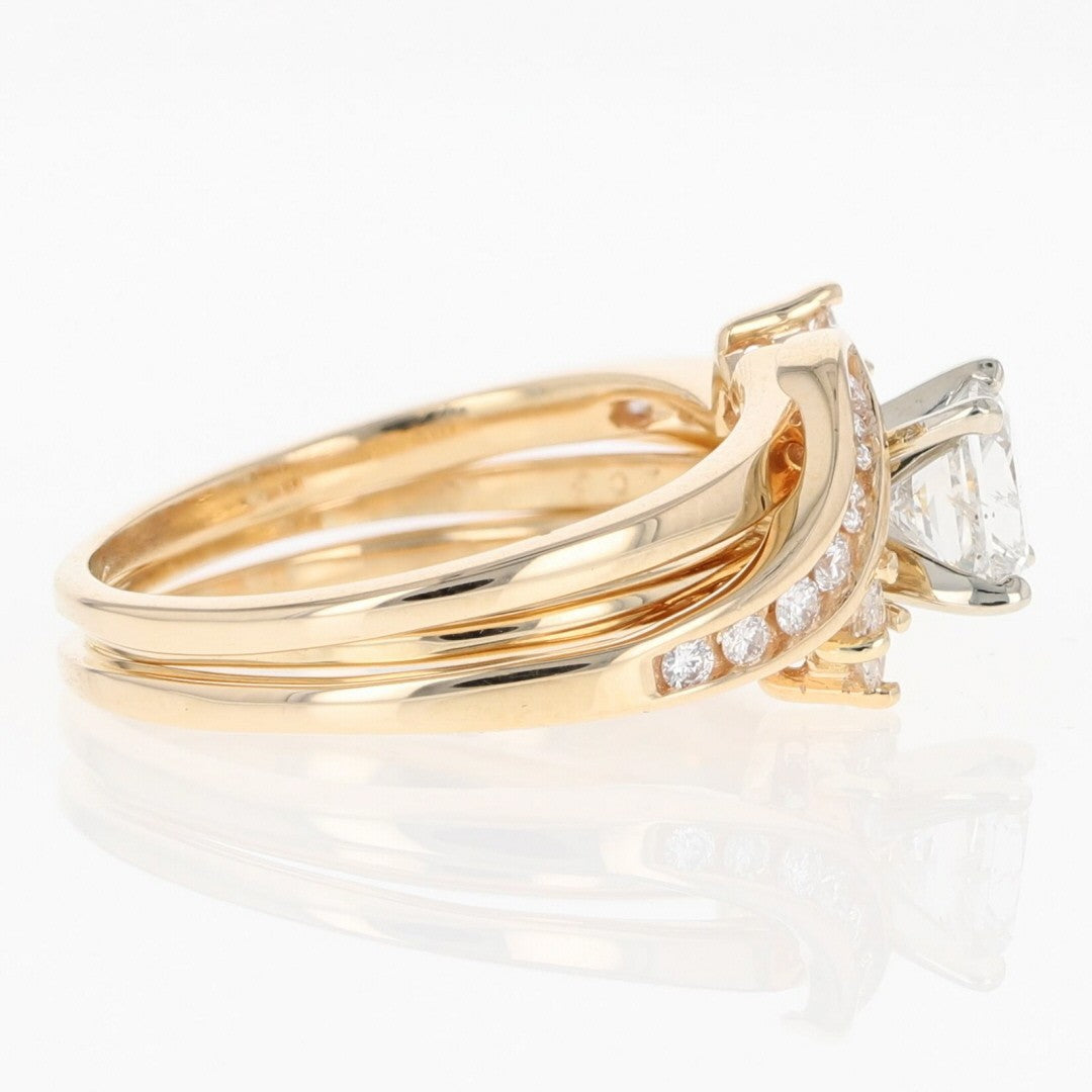 1.04ct Square Modified Brilliant Diamond Engagement Ring — GIA Certified, 14k Yellow Gold