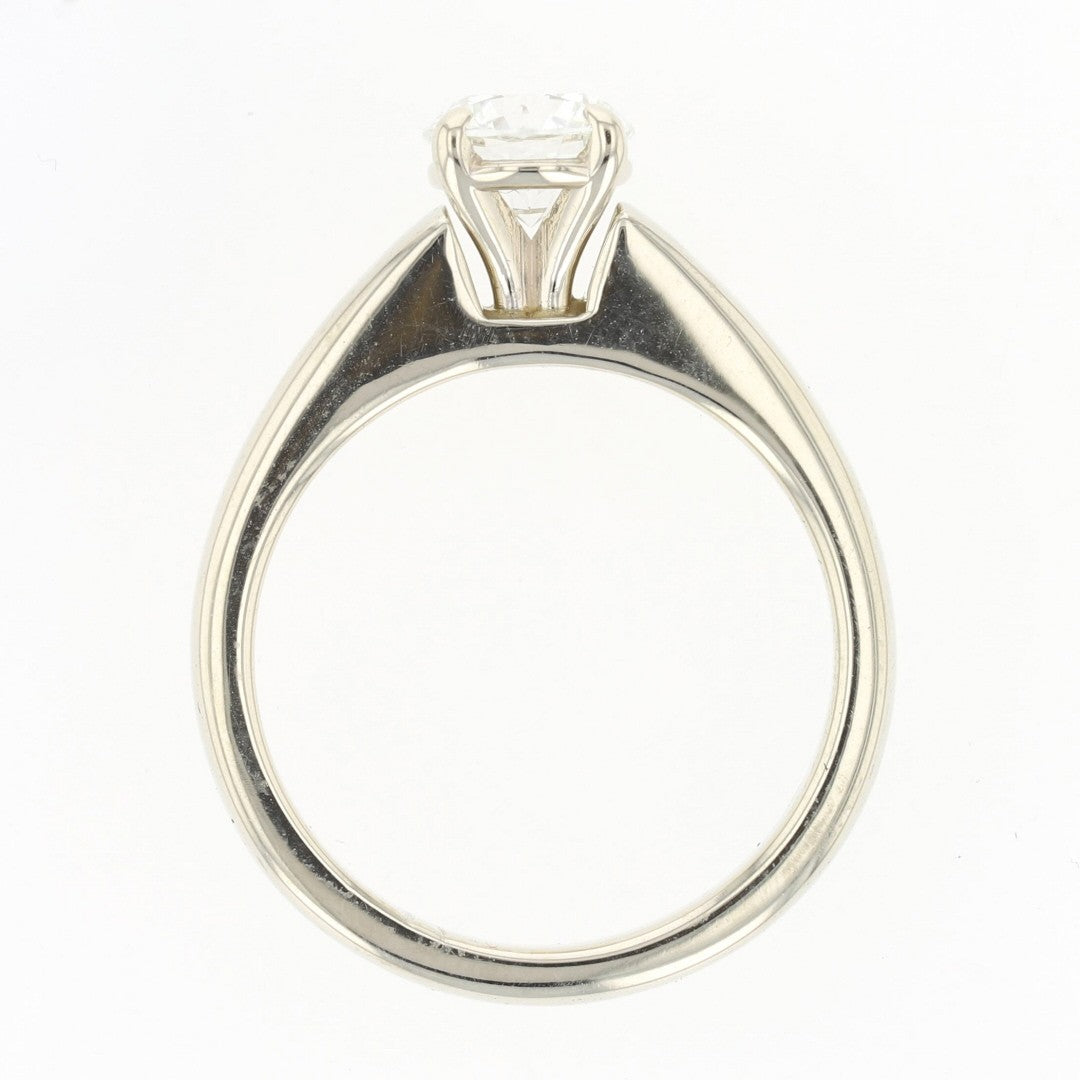 0.80ct Round Brilliant Diamond Solitaire Ring — GIA Certified, 14k White Gold