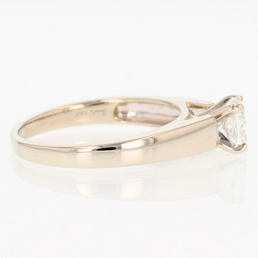 0.97ct Cushion Diamond Solitaire Engagement Ring — GIA Certified, 14k White Gold