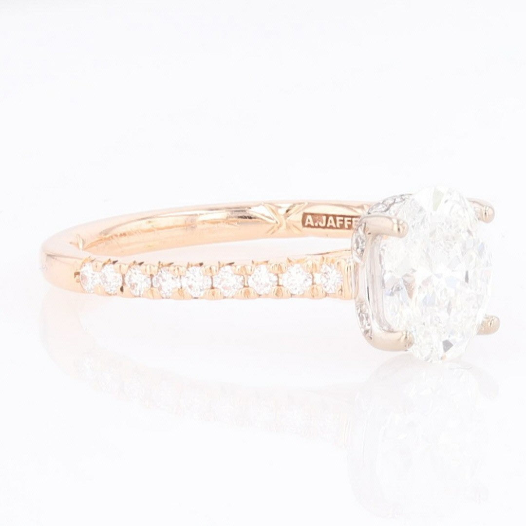1.29ct Oval Brilliant Diamond Solitaire Engagement Ring — GIA Certified, 14k Rose Gold