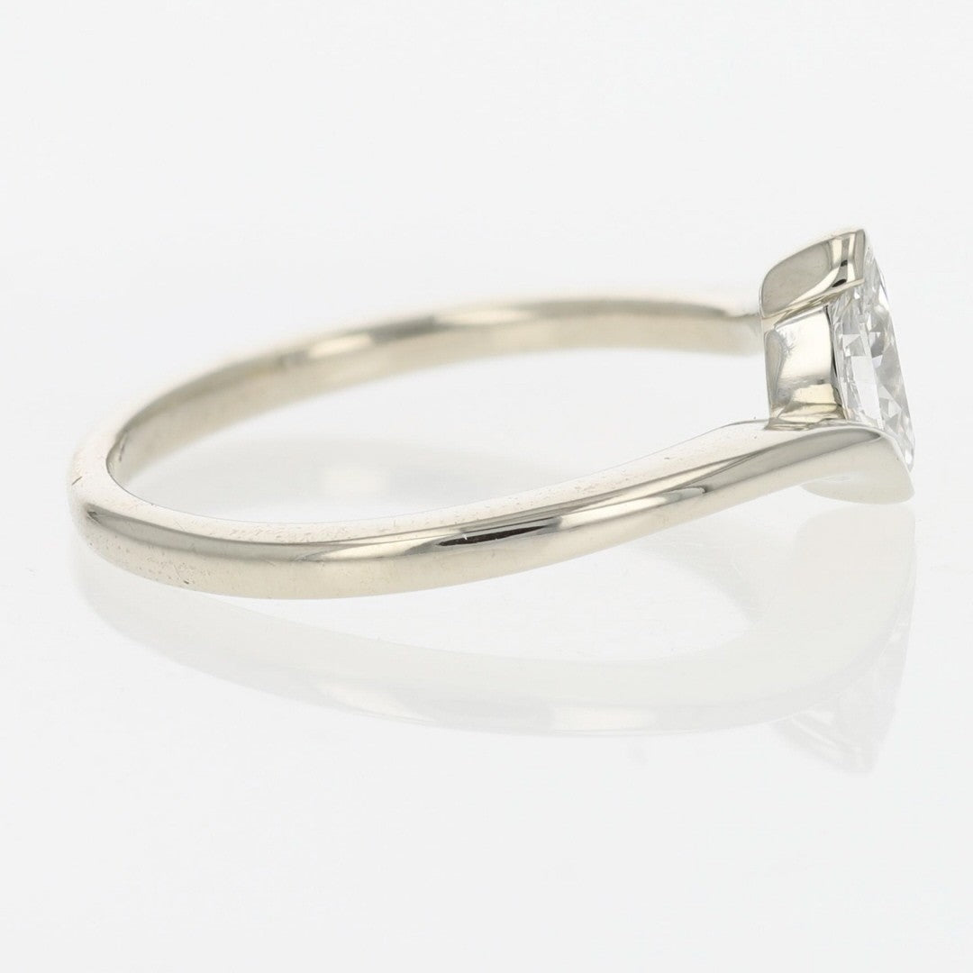 0.46ct Marquise Diamond Solitaire Engagement Ring — GIA Certified, 14k White Gold