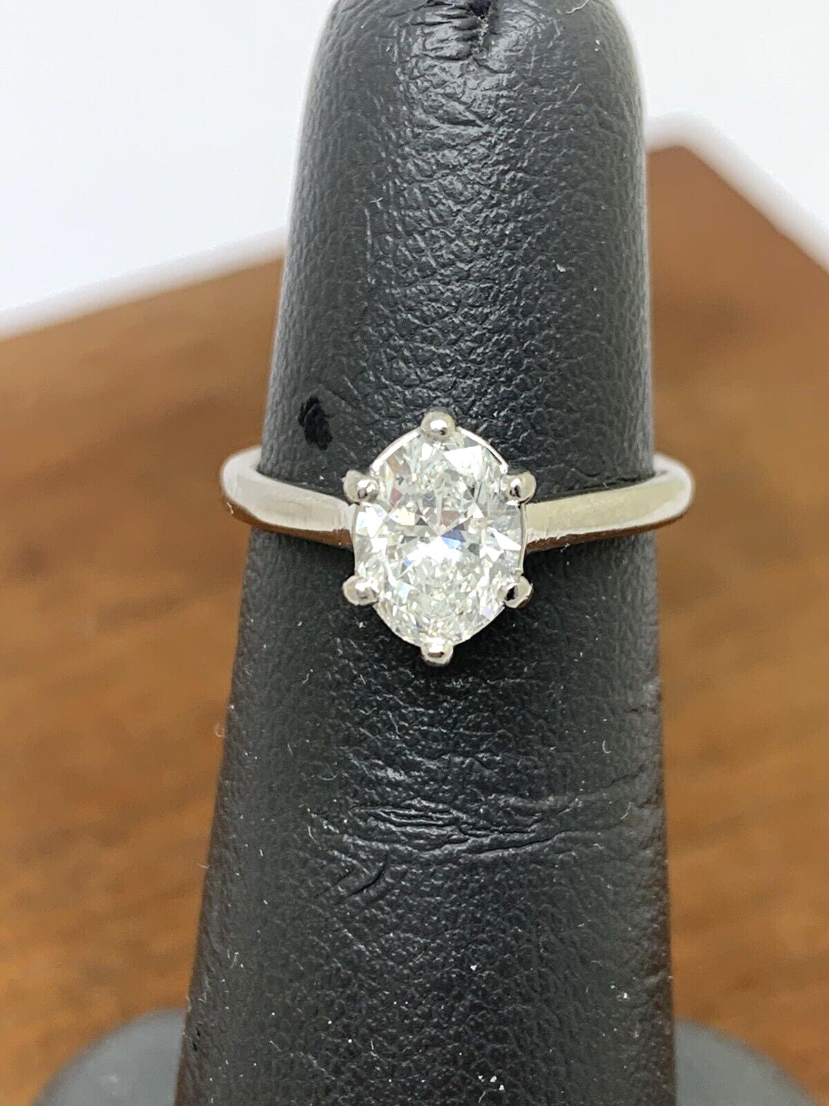 0.96ct Oval Brilliant Diamond Solitaire Ring — GIA Certified, Platinum