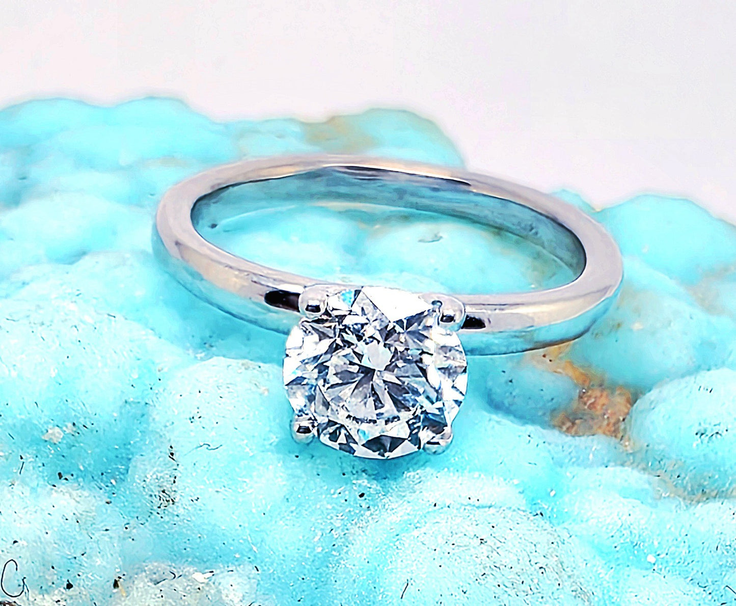 1.00ct Round Brilliant Diamond Solitaire Ring — GIA Certified, 14k White Gold