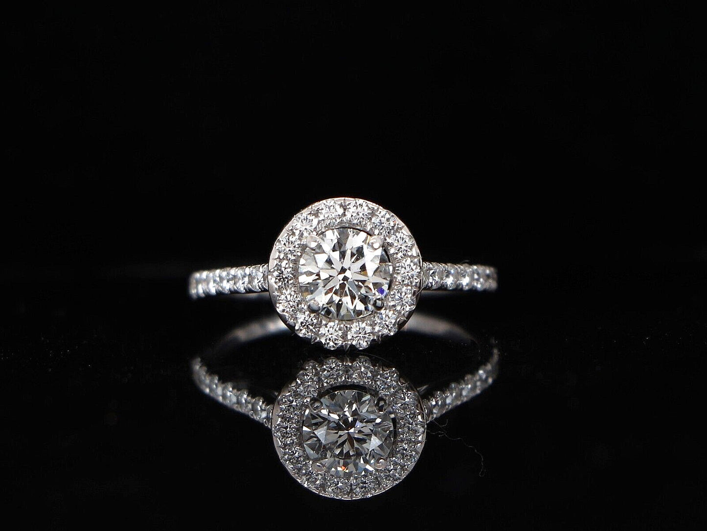 0.65ct Round Brilliant Diamond Engagement Ring — GIA Certified, 18k White Gold