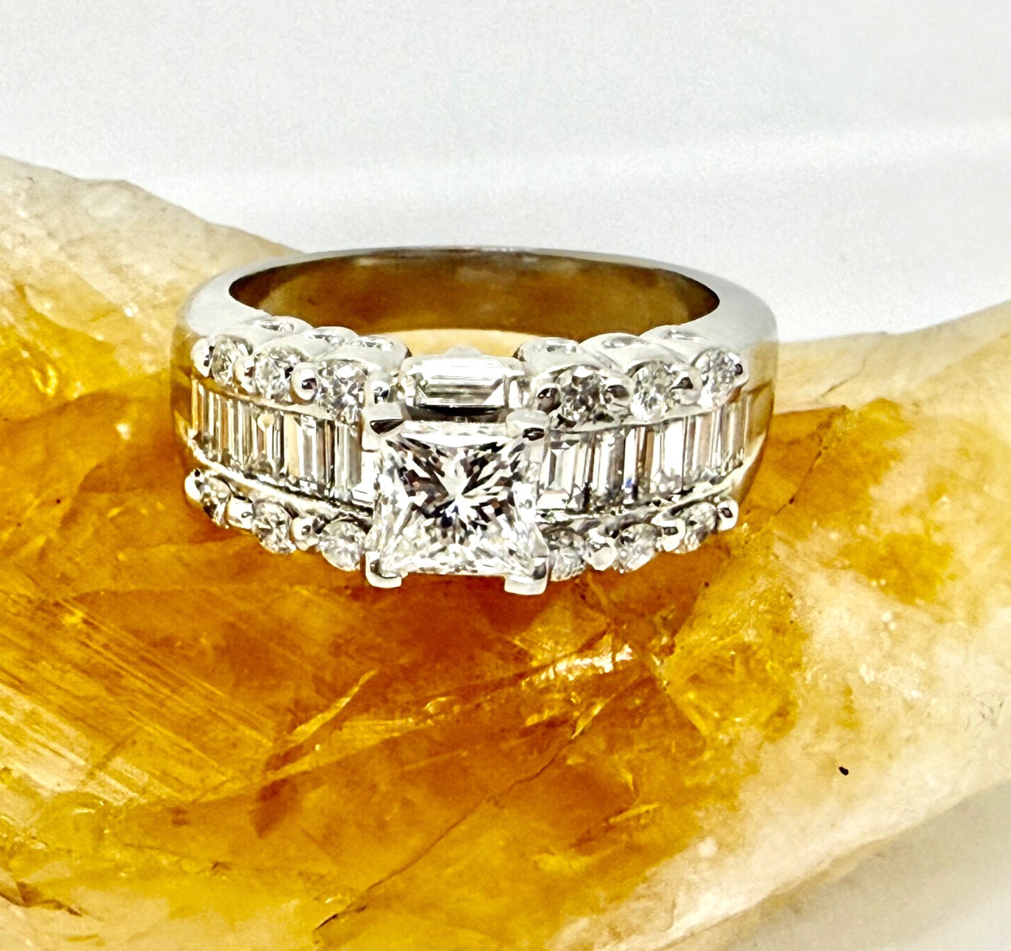1.21ct Square Modified Brilliant Diamond Statement Ring — GIA Certified, Platinum