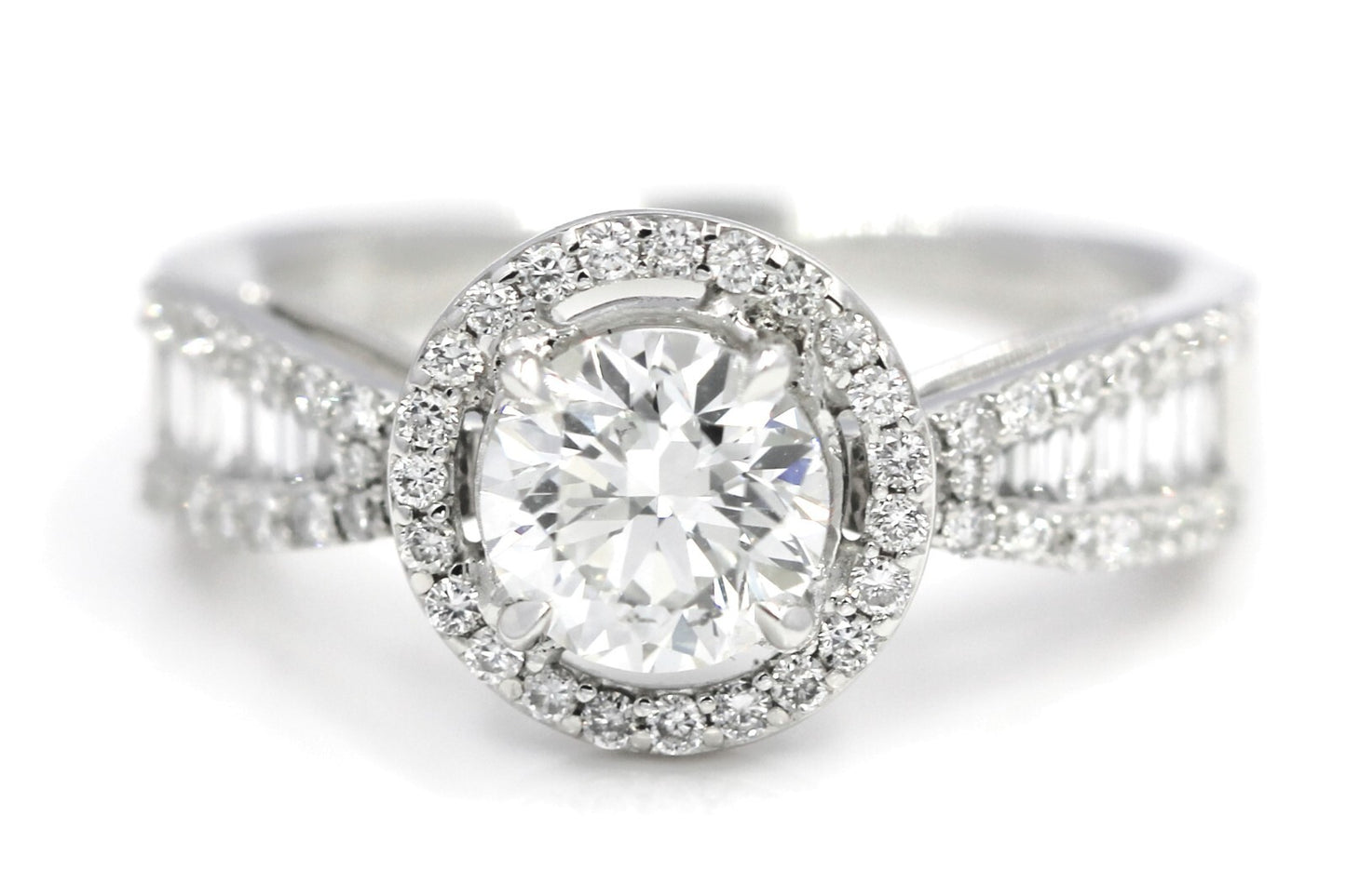 1.05ct Round Brilliant Diamond Engagement Ring — GIA Certified, 14k White Gold