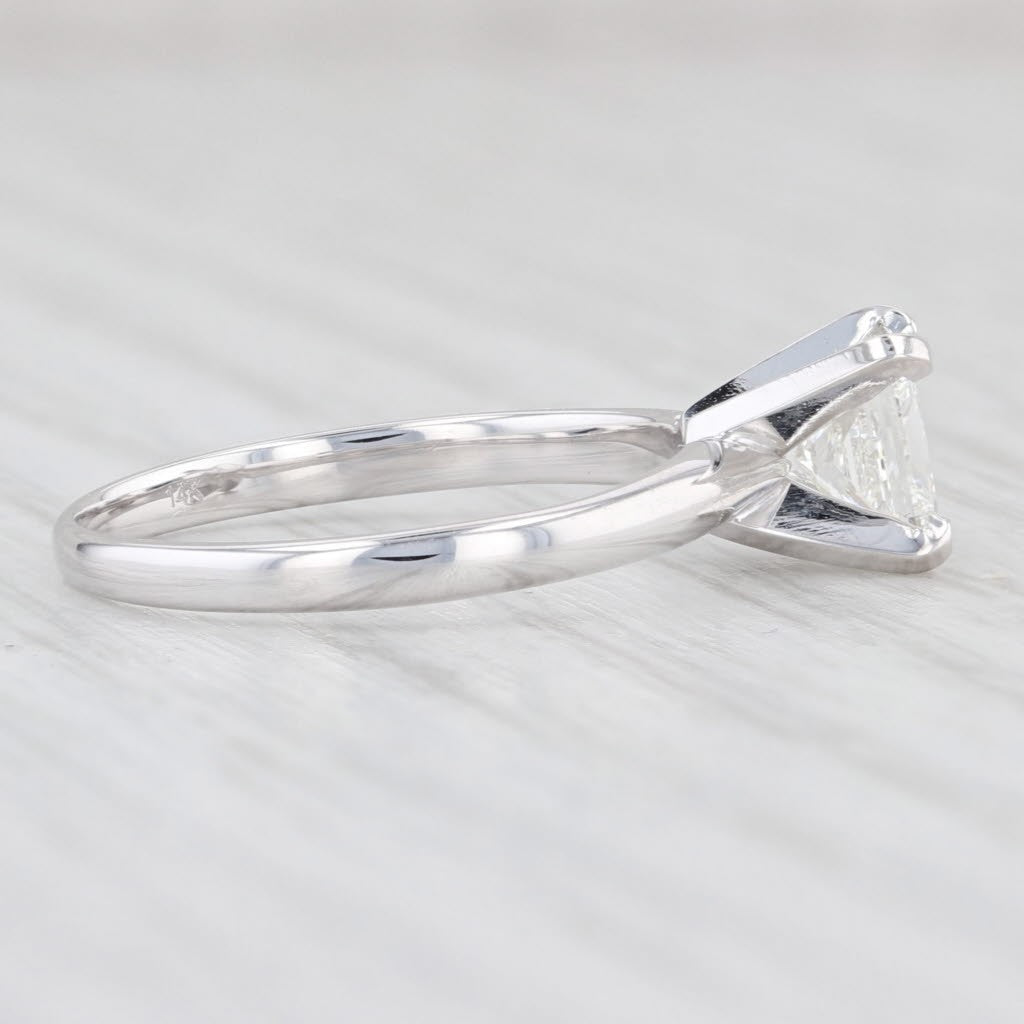 0.70ct Square Modified Brilliant Diamond Solitaire Ring — GIA Certified, 14k White Gold