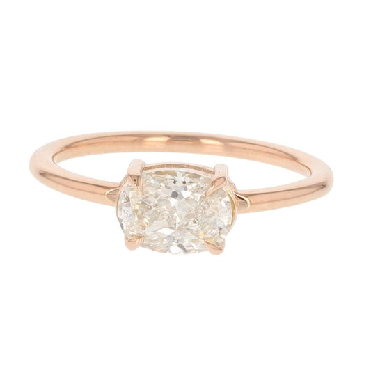 1.02ct Oval Brilliant Diamond Solitaire Ring — GIA Certified, 14k Rose Gold