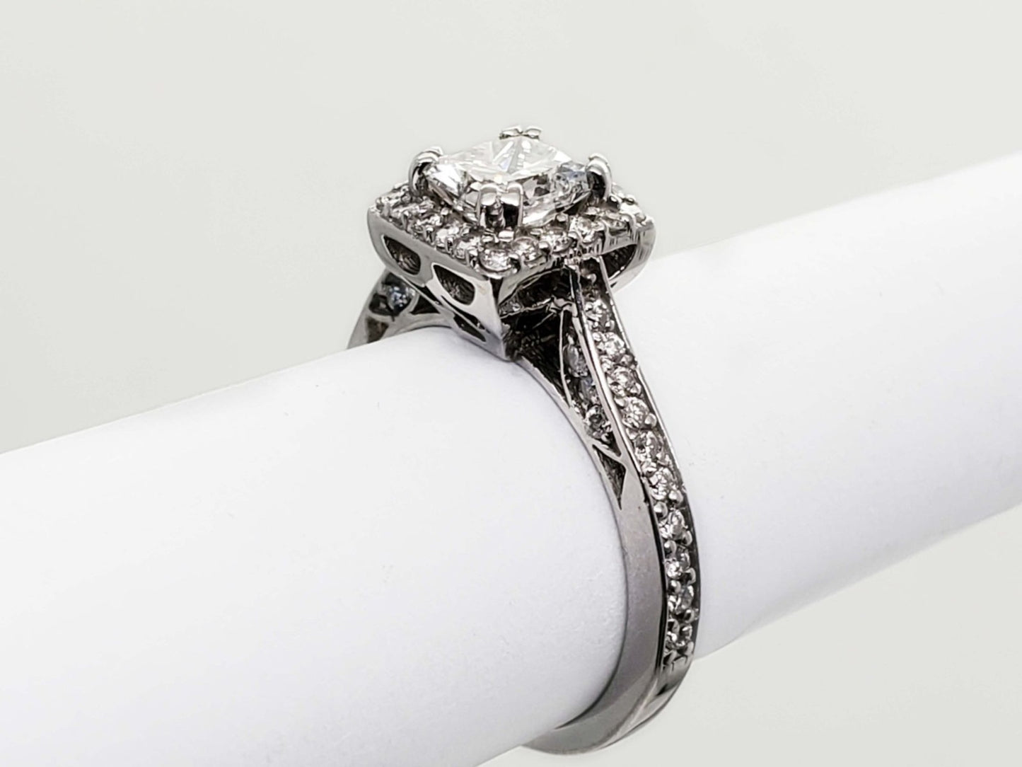 0.71ct Princess Diamond Engagement Ring — GIA Certified, 18k White Gold