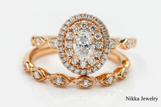 0.40ct Oval Brilliant Diamond Engagement Ring — GIA Certified, 14k Rose Gold