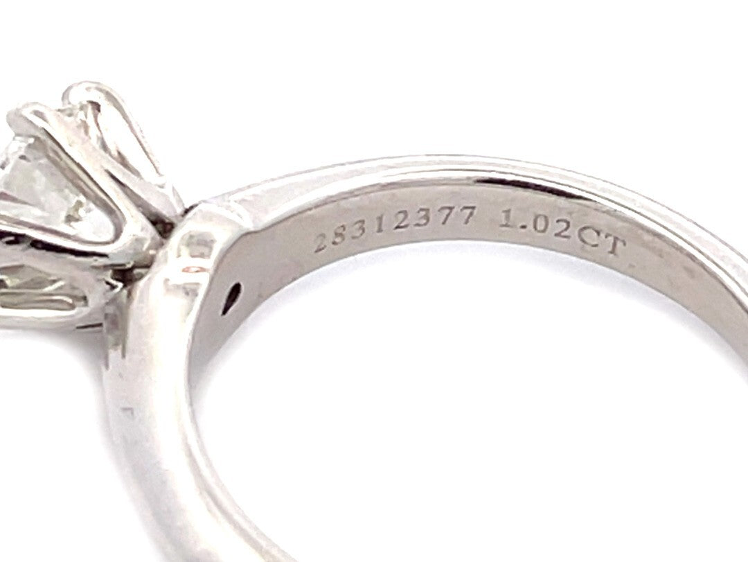 1.02ct Round Brilliant Diamond Solitaire Ring — GIA Certified, Platinum
