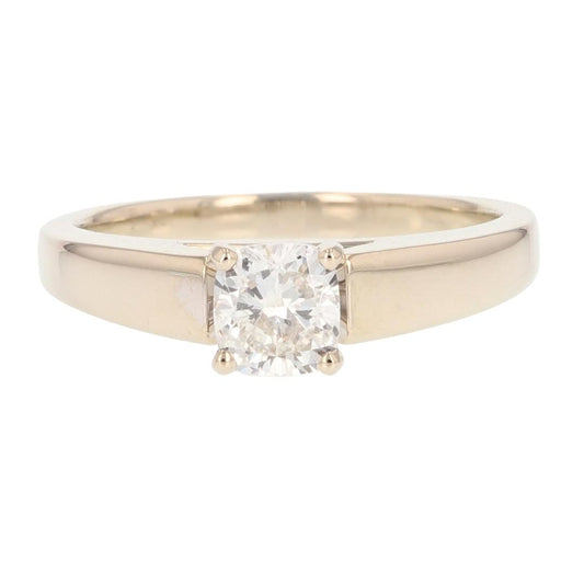 0.97ct Cushion Diamond Solitaire Engagement Ring — GIA Certified, 14k White Gold