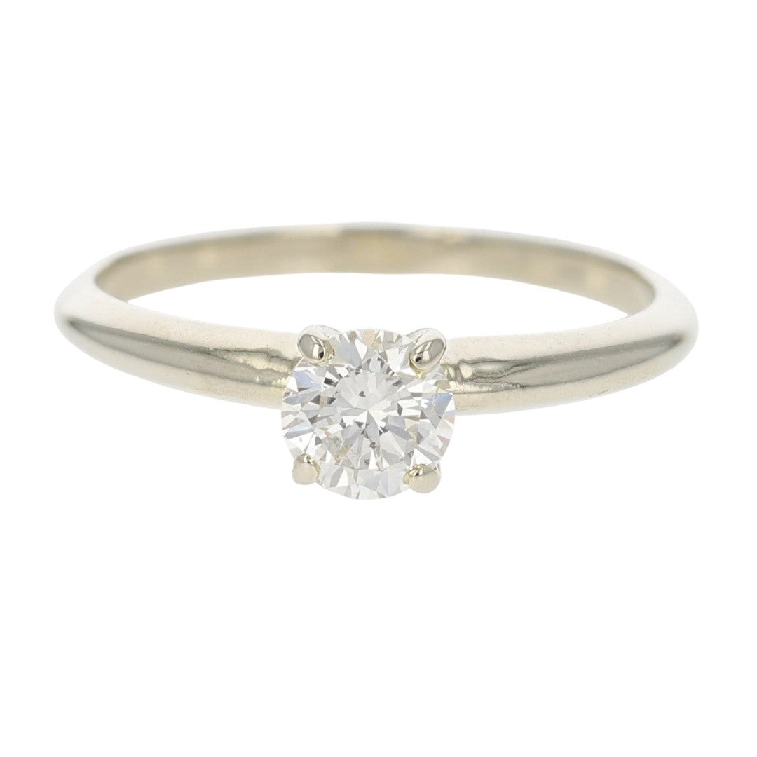 0.71ct Round Brilliant Diamond Solitaire Ring — GIA Certified, 14k White Gold
