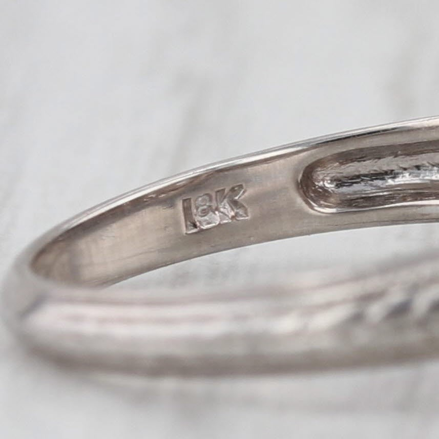 0.47ct Circular Brilliant Art Deco Solitaire Ring — GIA Certified, 18k White Gold