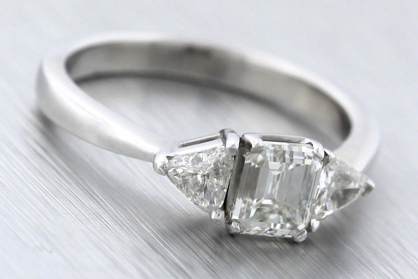 1.02ct Emerald Cut Diamond Engagement Ring — GIA Certified, Platinum