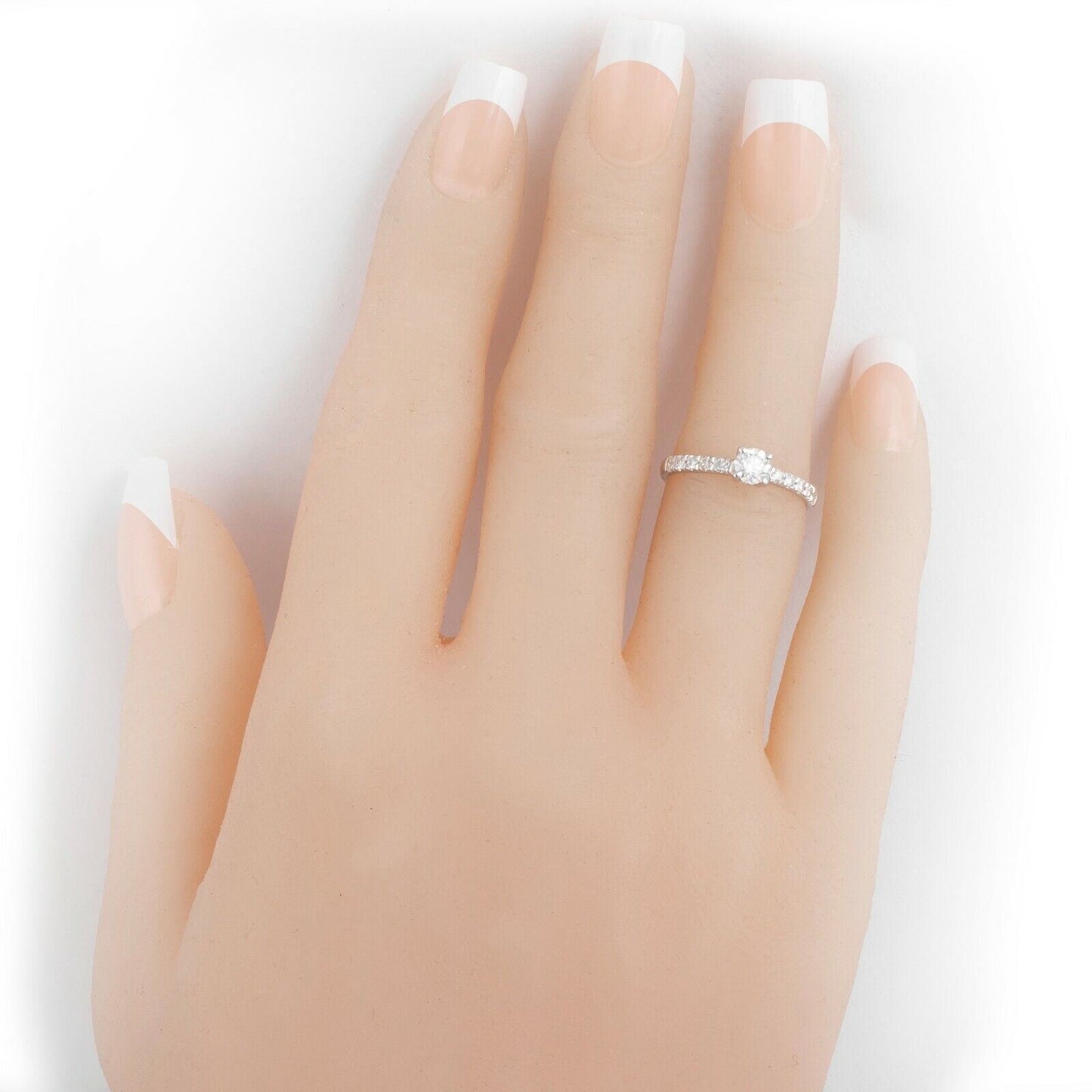 0.31ct Round Brilliant Diamond Solitaire Ring — GIA Certified, 14k White Gold