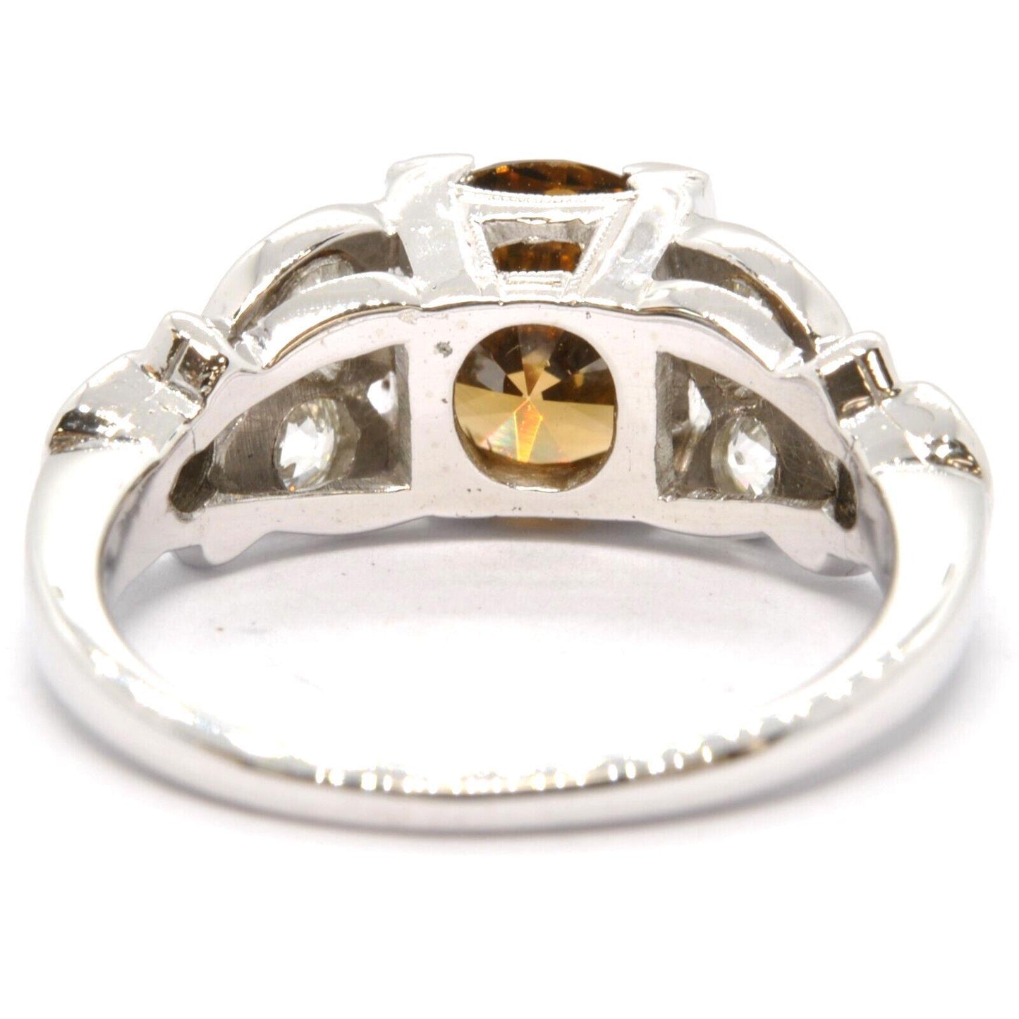 2.16ct Round Brilliant Fancy Dark Yellowish Brown Diamond Ring — GIA Certified, Platinum