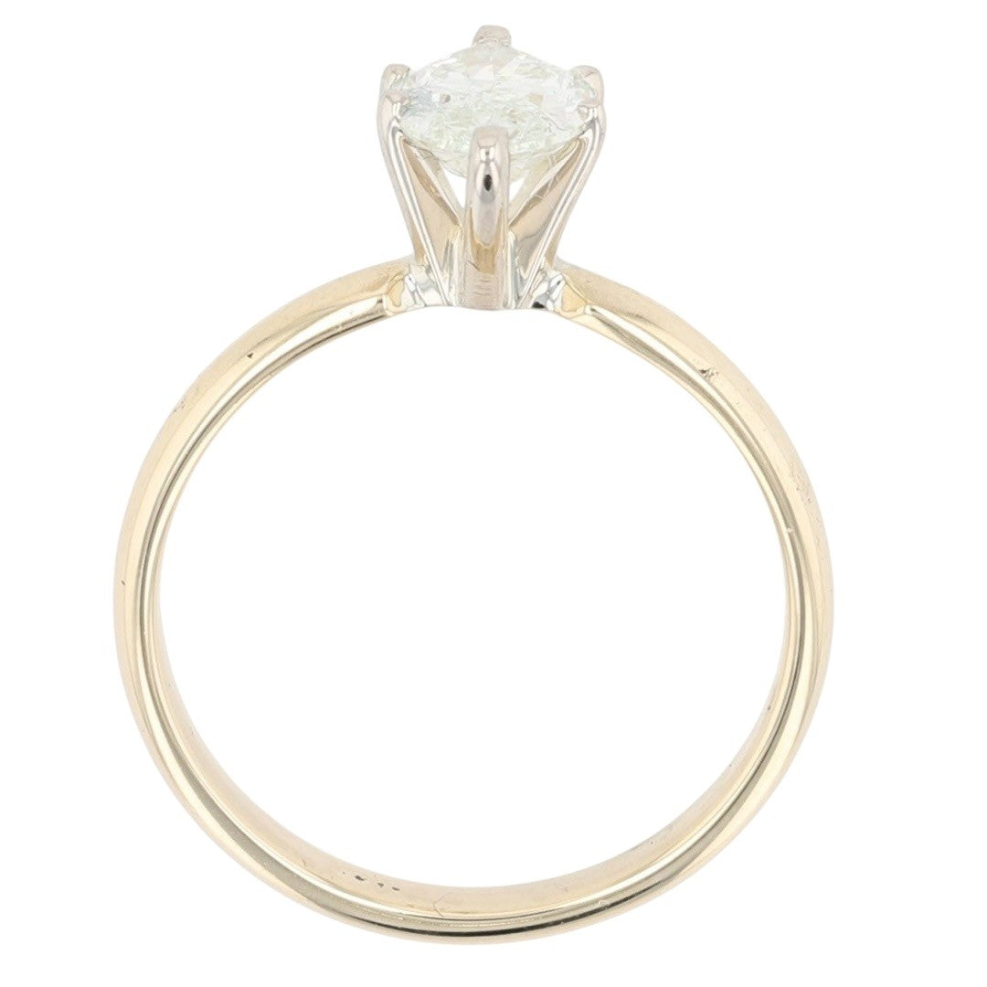 0.90ct Marquise Brilliant Diamond Solitaire Ring — GIA Certified, 14k Yellow Gold