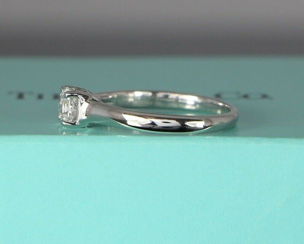 0.49ct Cut-Cornered Square Diamond Lucida Ring — GIA Certified, Platinum