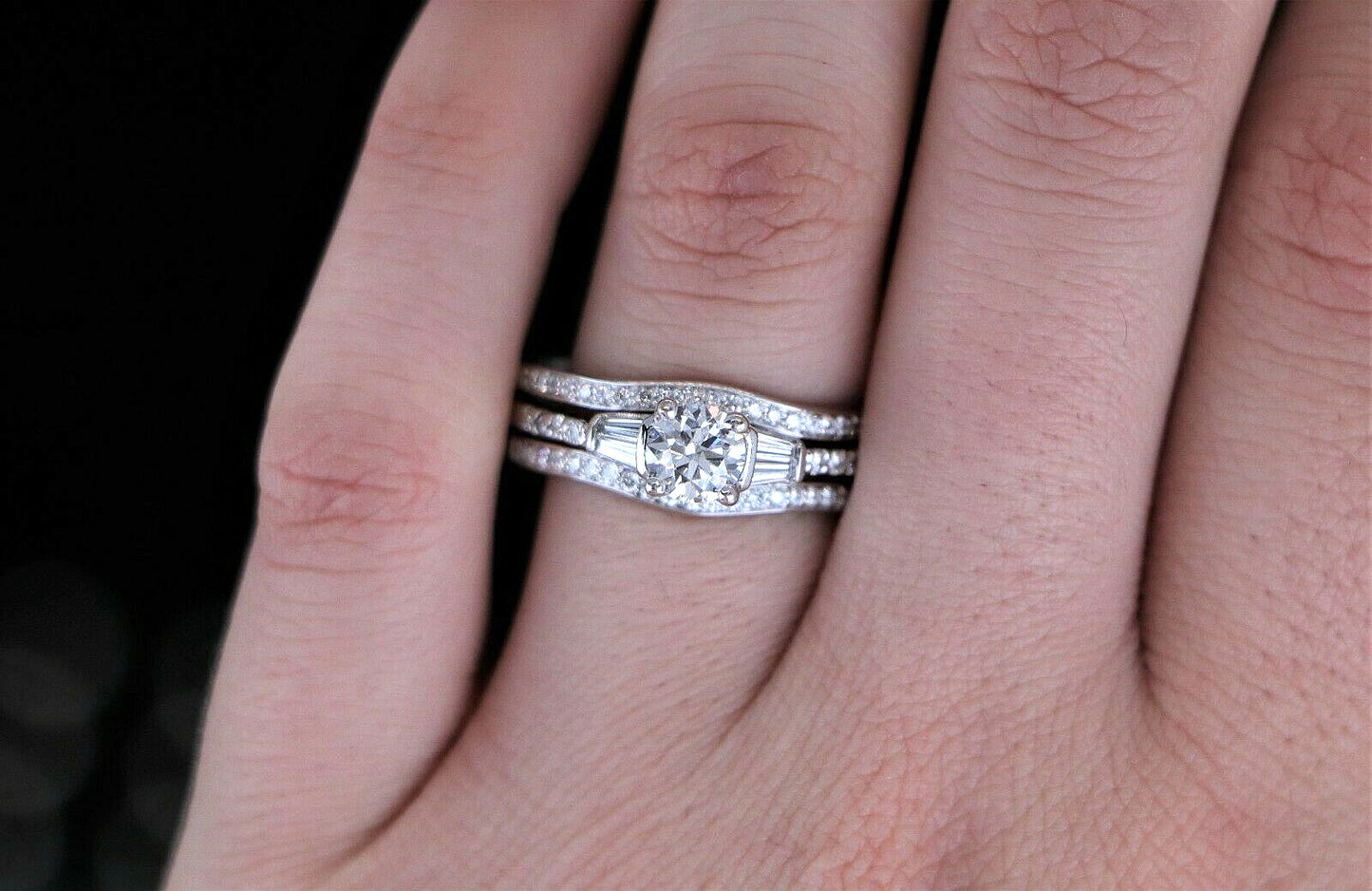 0.72ct Round Brilliant Diamond Engagement Ring — GIA Certified, 18k White Gold
