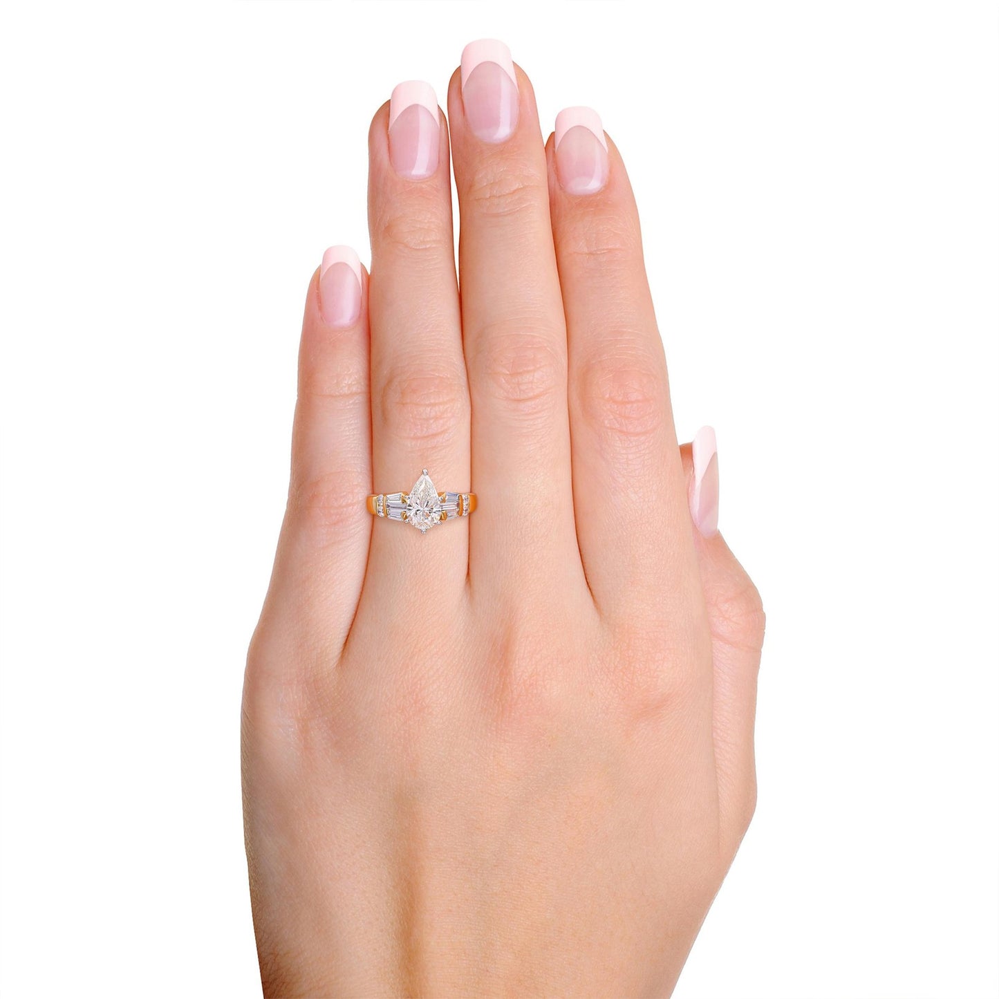 1.26ct Pear Brilliant Diamond Vintage Ring — GIA Certified, 14k Yellow Gold