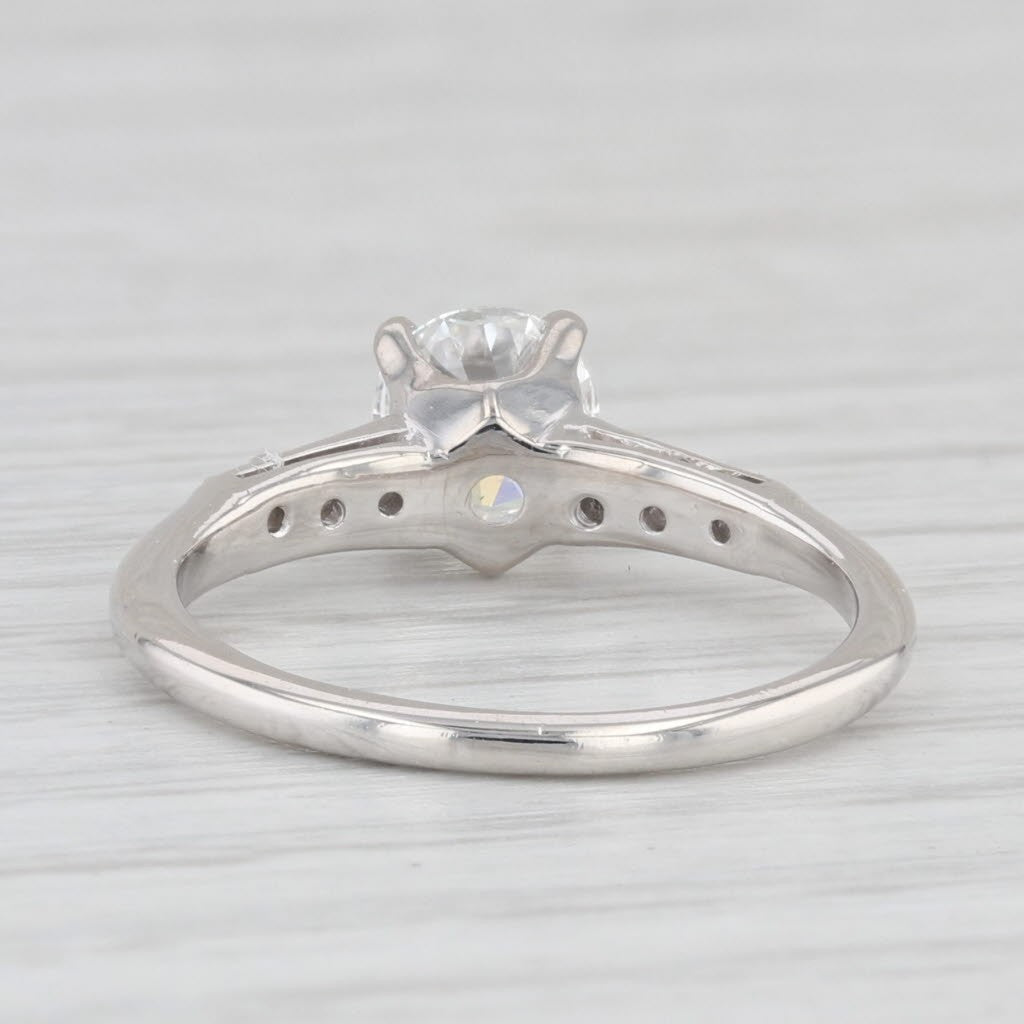 0.69ct Round Brilliant Diamond Engagement Ring — GIA Certified, 14k White Gold