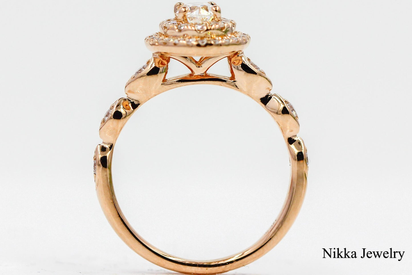 0.40ct Oval Brilliant Diamond Engagement Ring — GIA Certified, 14k Rose Gold