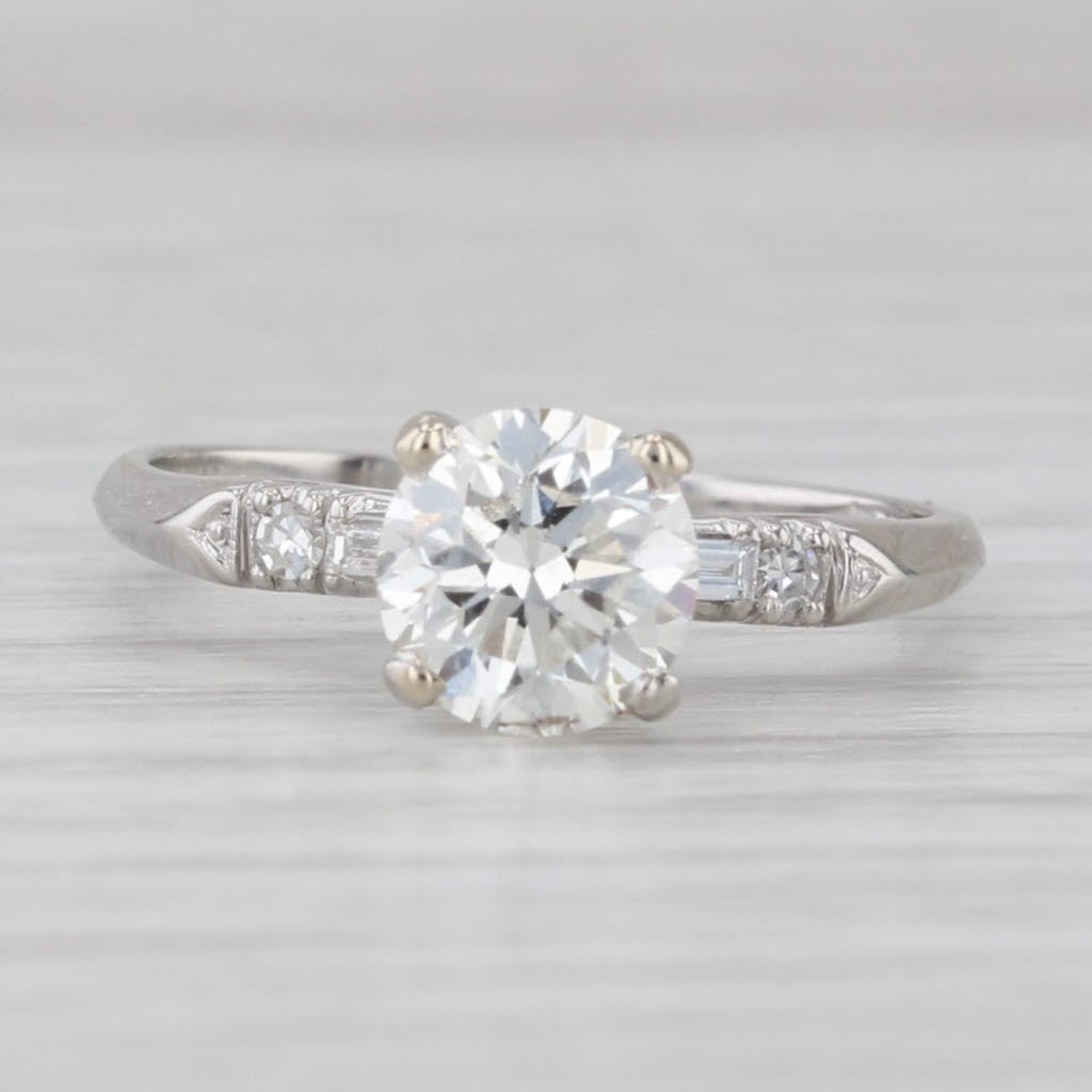 1.41ct Round Brilliant Diamond Engagement Ring — GIA Certified, Platinum