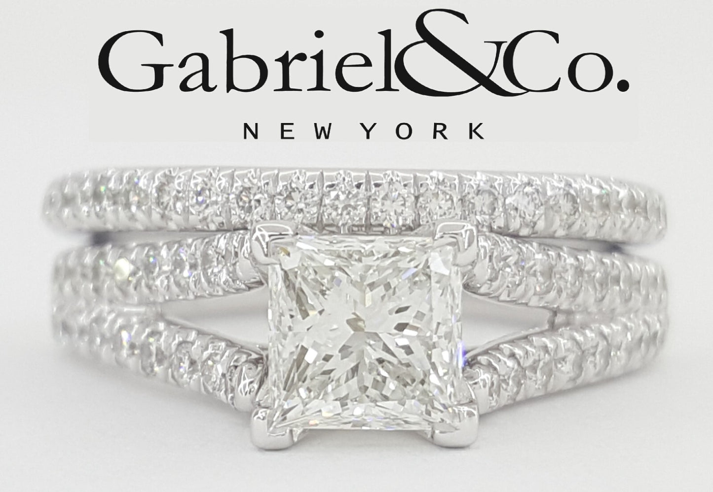 1.00ct Square Modified Brilliant Diamond Engagement Ring — GIA Certified, 14k White Gold