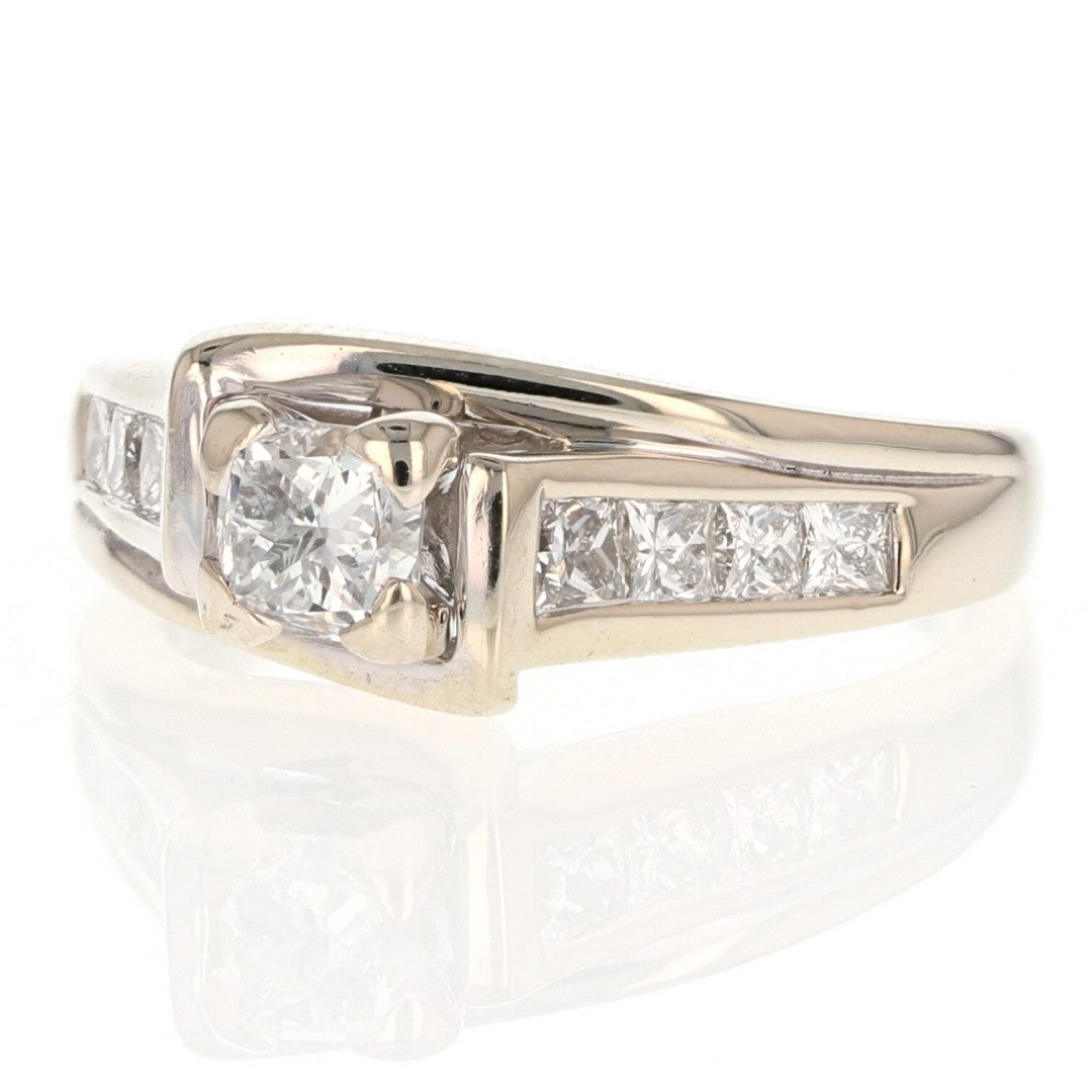 0.72ct Cushion Modified Brilliant Diamond Solitaire Ring — GIA Certified, 14k White Gold