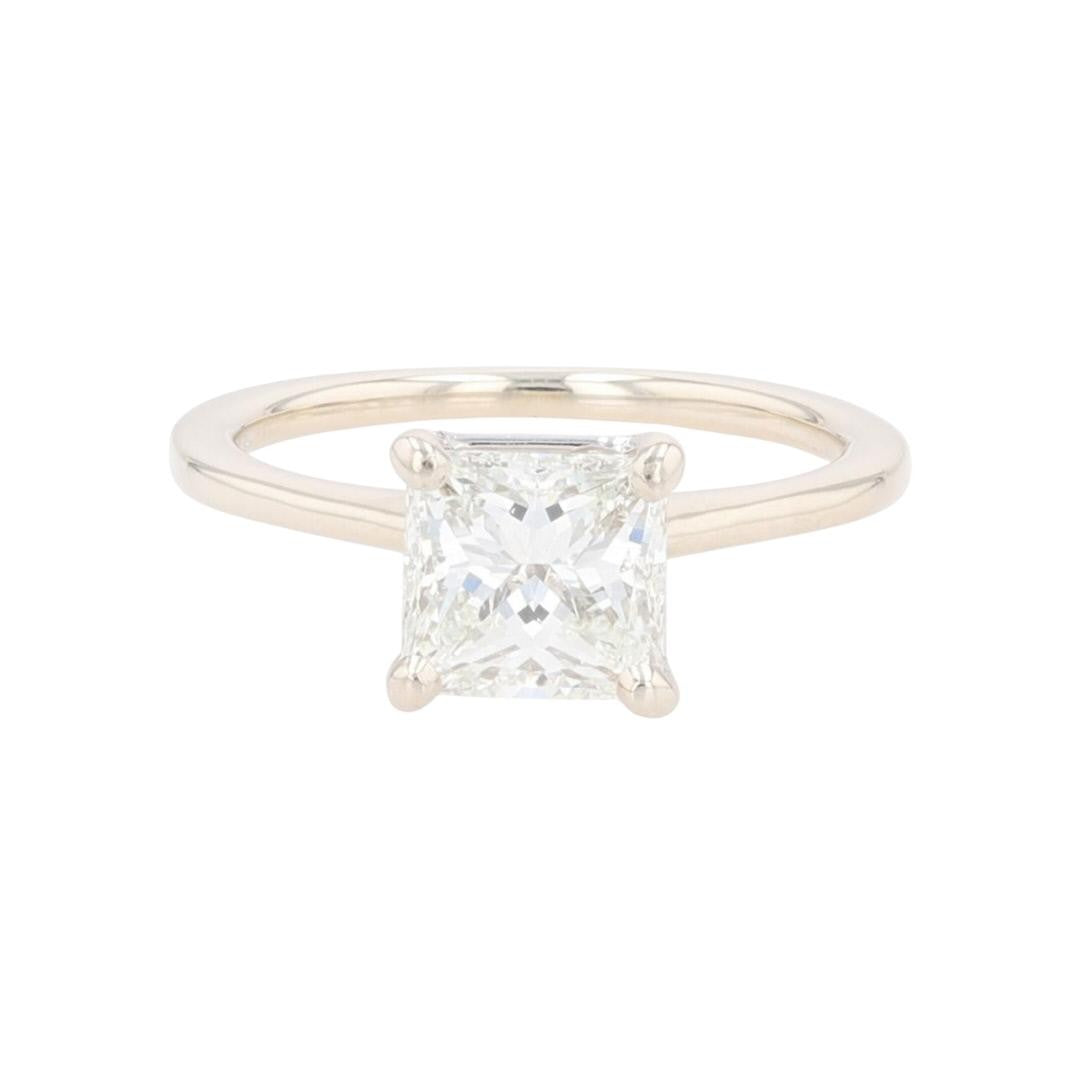 1.54ct Princess Diamond Solitaire Engagement Ring — GIA Certified, 14k White Gold
