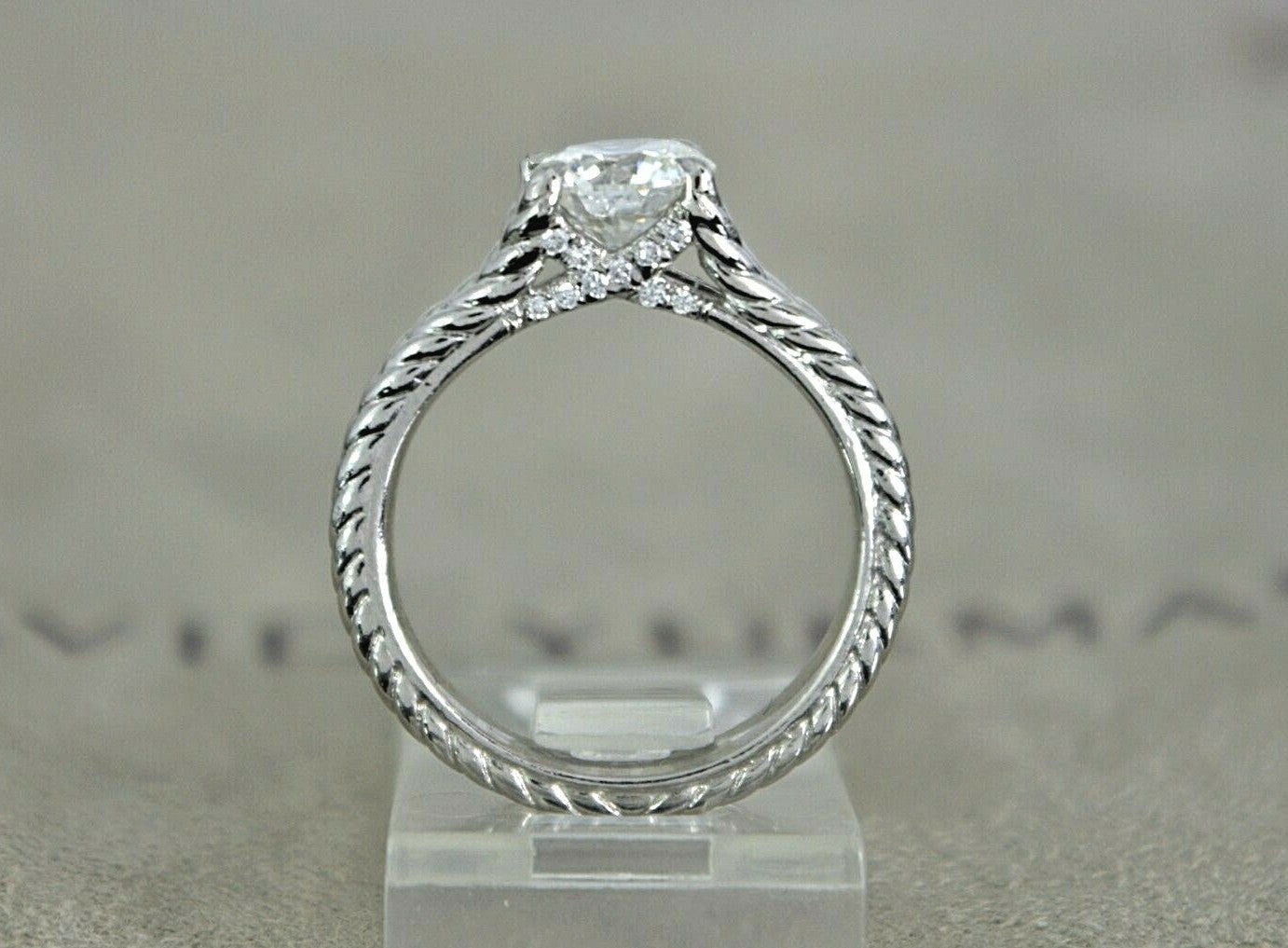 1.01ct Round Brilliant Diamond Chatelaine Ring — GIA Certified, Platinum