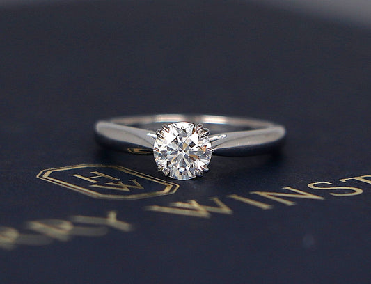 0.55ct Round Brilliant Diamond Solitaire Ring — GIA Certified, Platinum