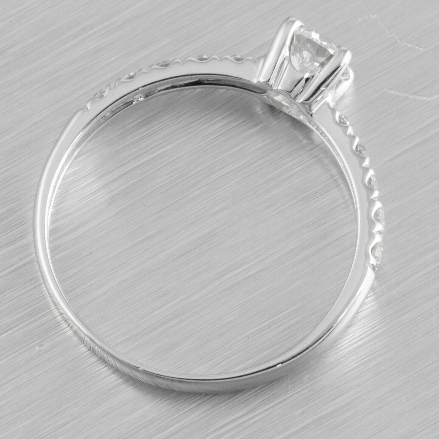 0.31ct Round Brilliant Diamond Solitaire Ring — GIA Certified, 14k White Gold