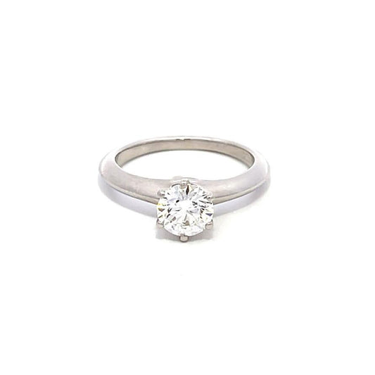 0.85ct Round Brilliant Diamond Solitaire Ring — GIA Certified, Platinum