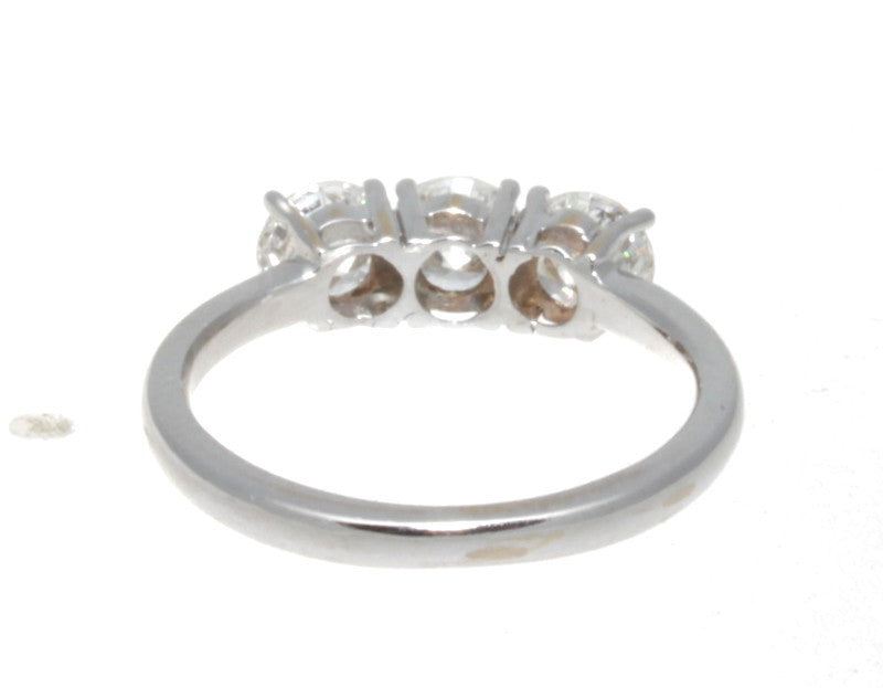 0.60ct Round Brilliant Diamond Three-Stone Ring — GIA Certified, Platinum