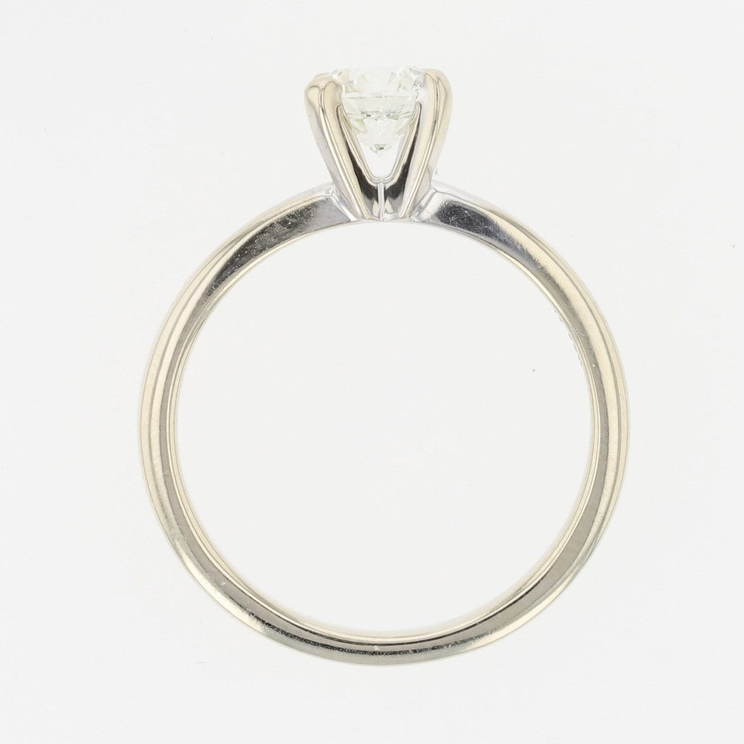0.72ct Round Brilliant Diamond Solitaire Ring — GIA Certified, 14k White Gold