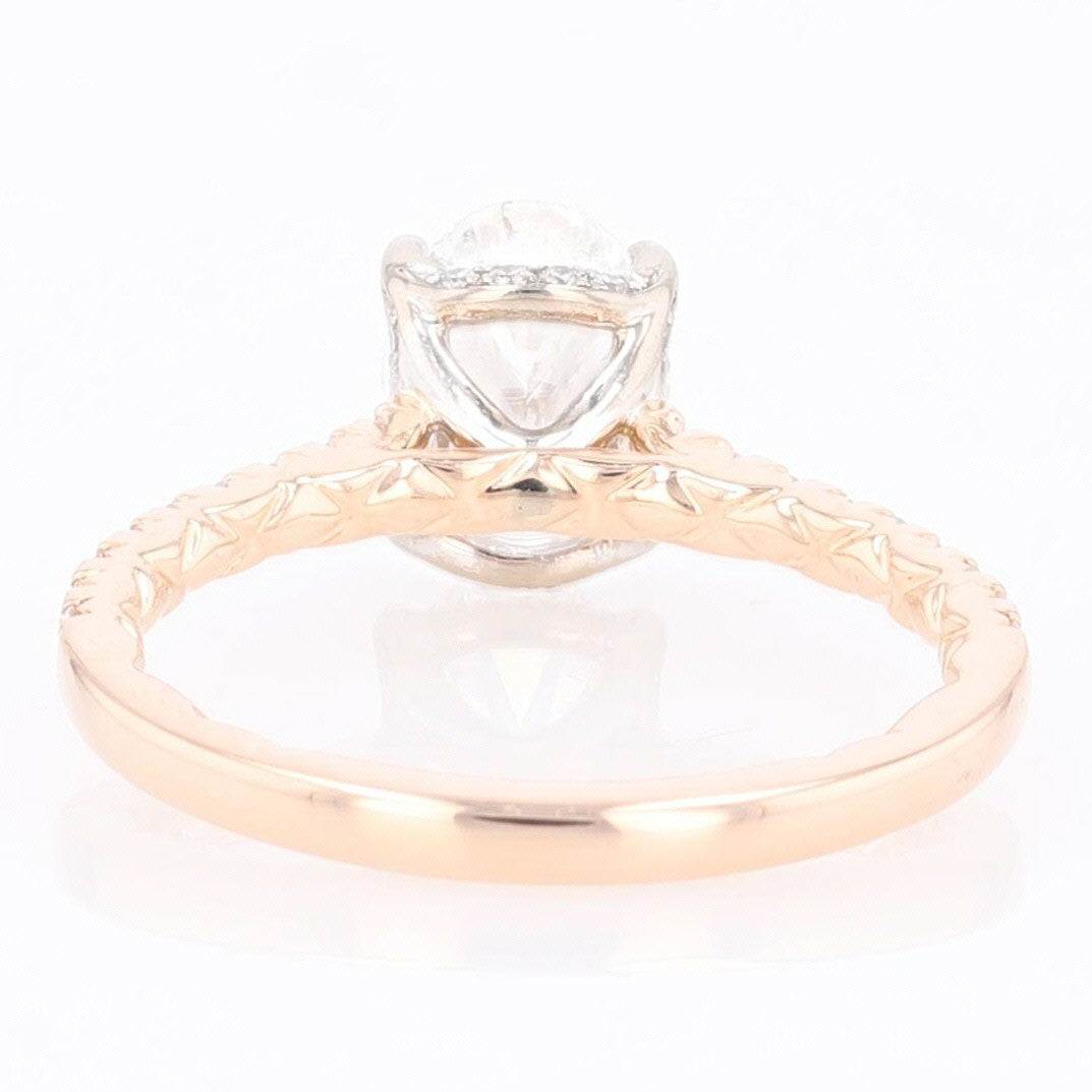 1.29ct Oval Brilliant Diamond Solitaire Engagement Ring — GIA Certified, 14k Rose Gold