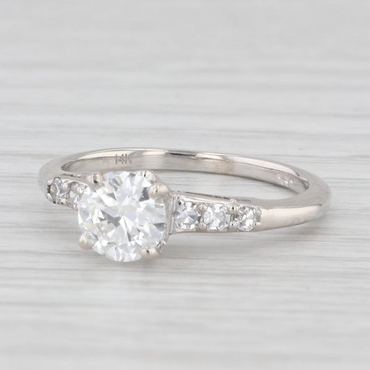 0.69ct Round Brilliant Diamond Engagement Ring — GIA Certified, 14k White Gold