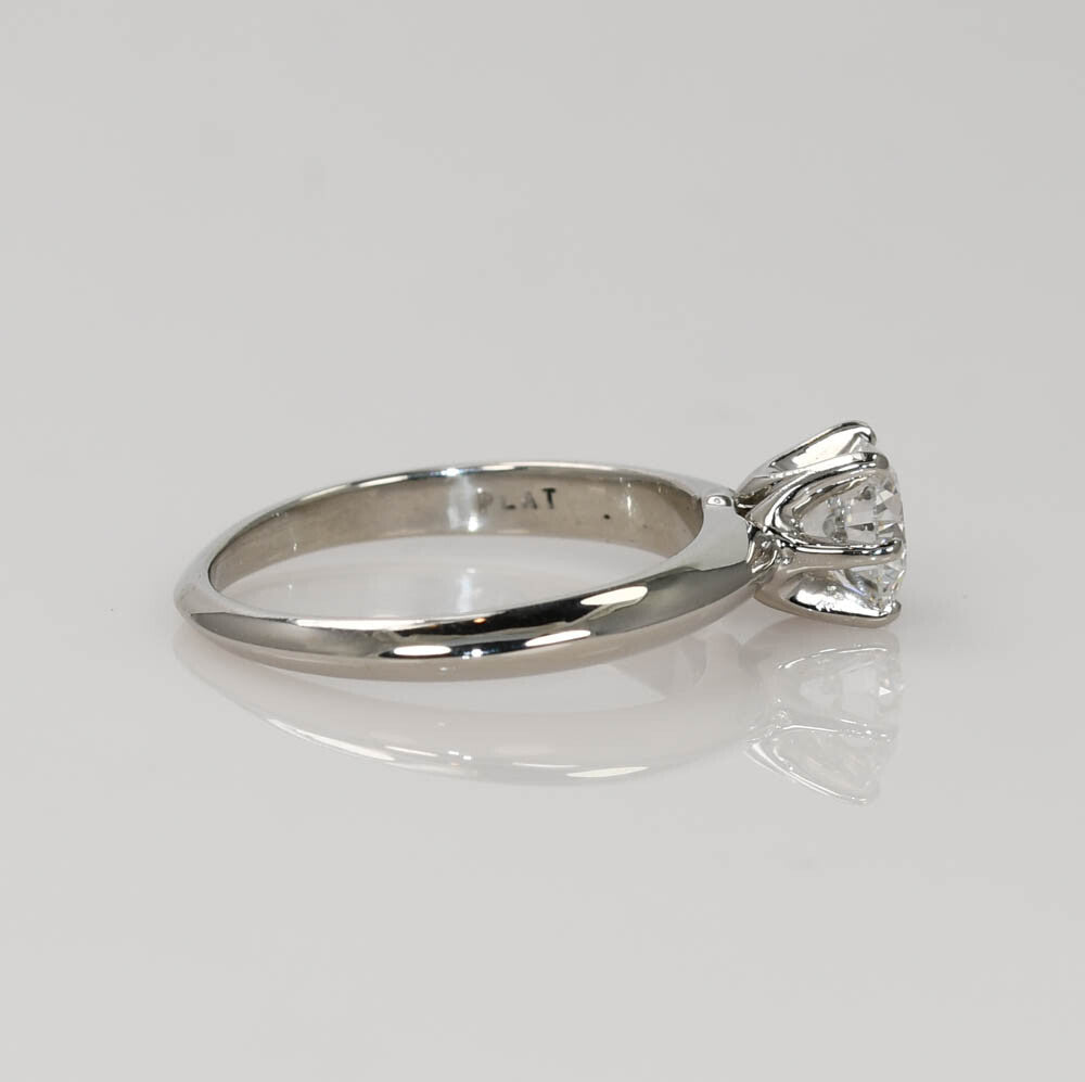 0.77ct Round Brilliant Diamond Solitaire Ring — GIA Certified, Platinum