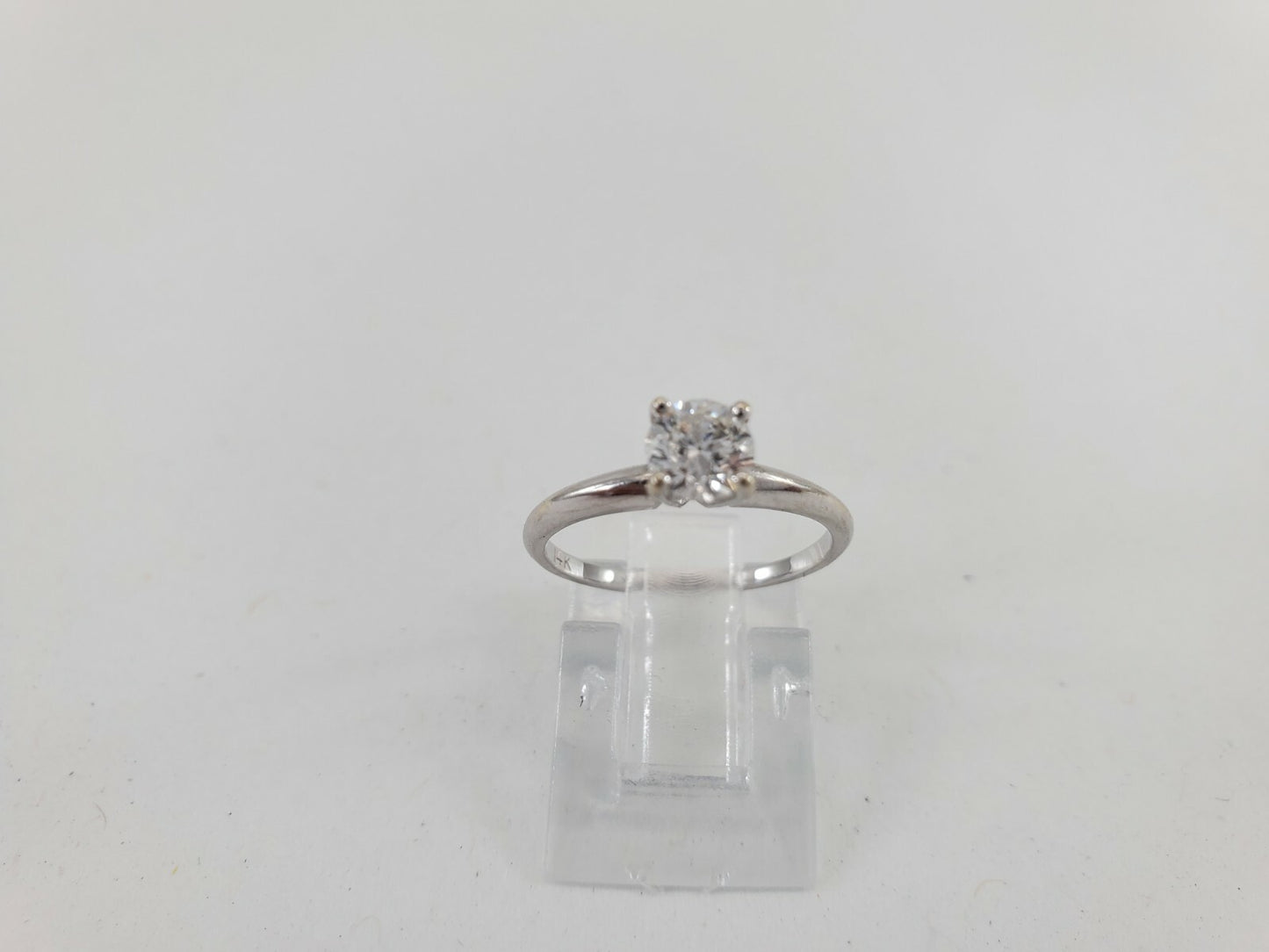 0.50ct Round Brilliant Diamond Engagement Ring — GIA Certified, 14k White Gold