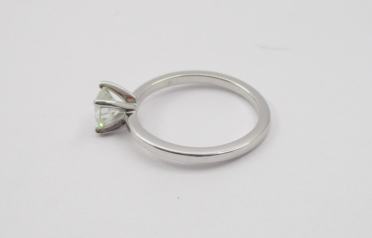 0.56ct Round Brilliant Diamond Engagement Ring — GIA Certified, 14k White Gold