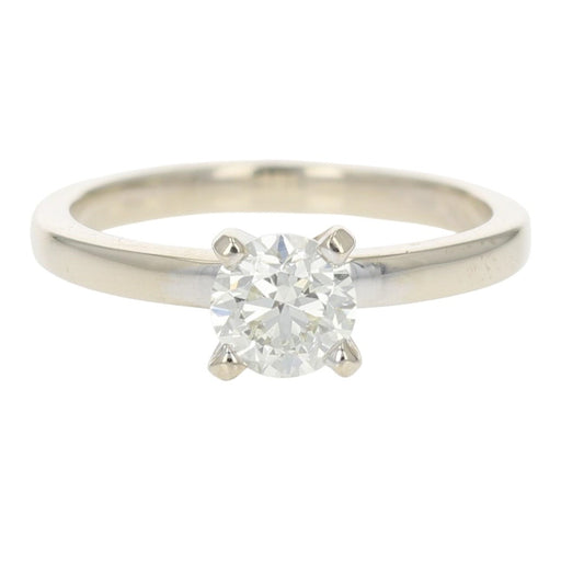 0.72ct Round Brilliant Diamond Solitaire Ring — GIA Certified, 14k White Gold