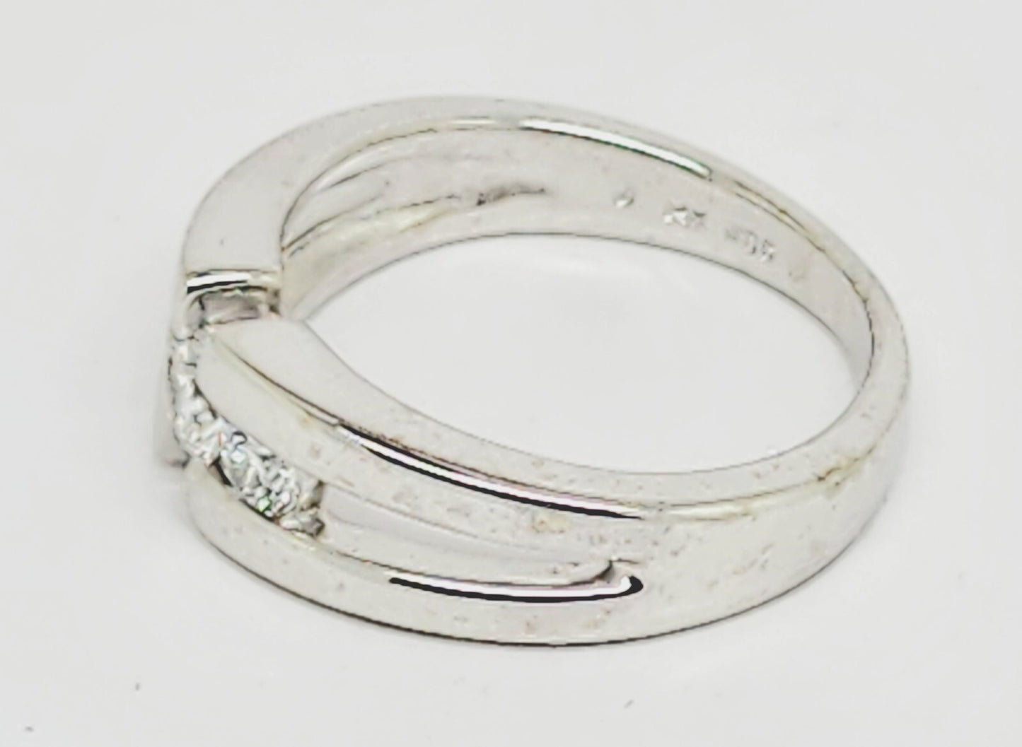 0.26ct Round Brilliant Diamond Three-Stone Ring — GIA Certified, 14k White Gold