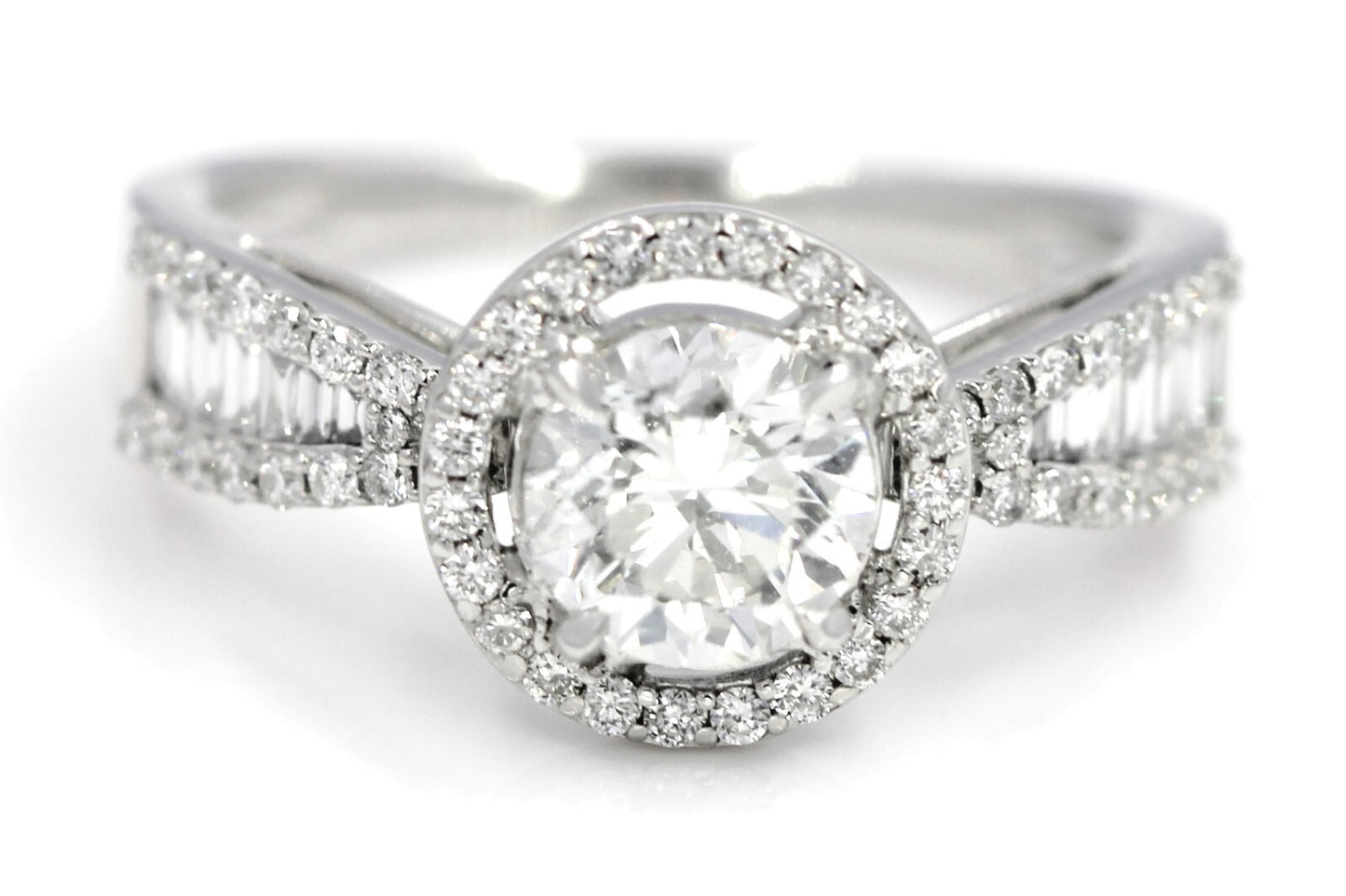 1.05ct Round Brilliant Diamond Engagement Ring — GIA Certified, 14k White Gold