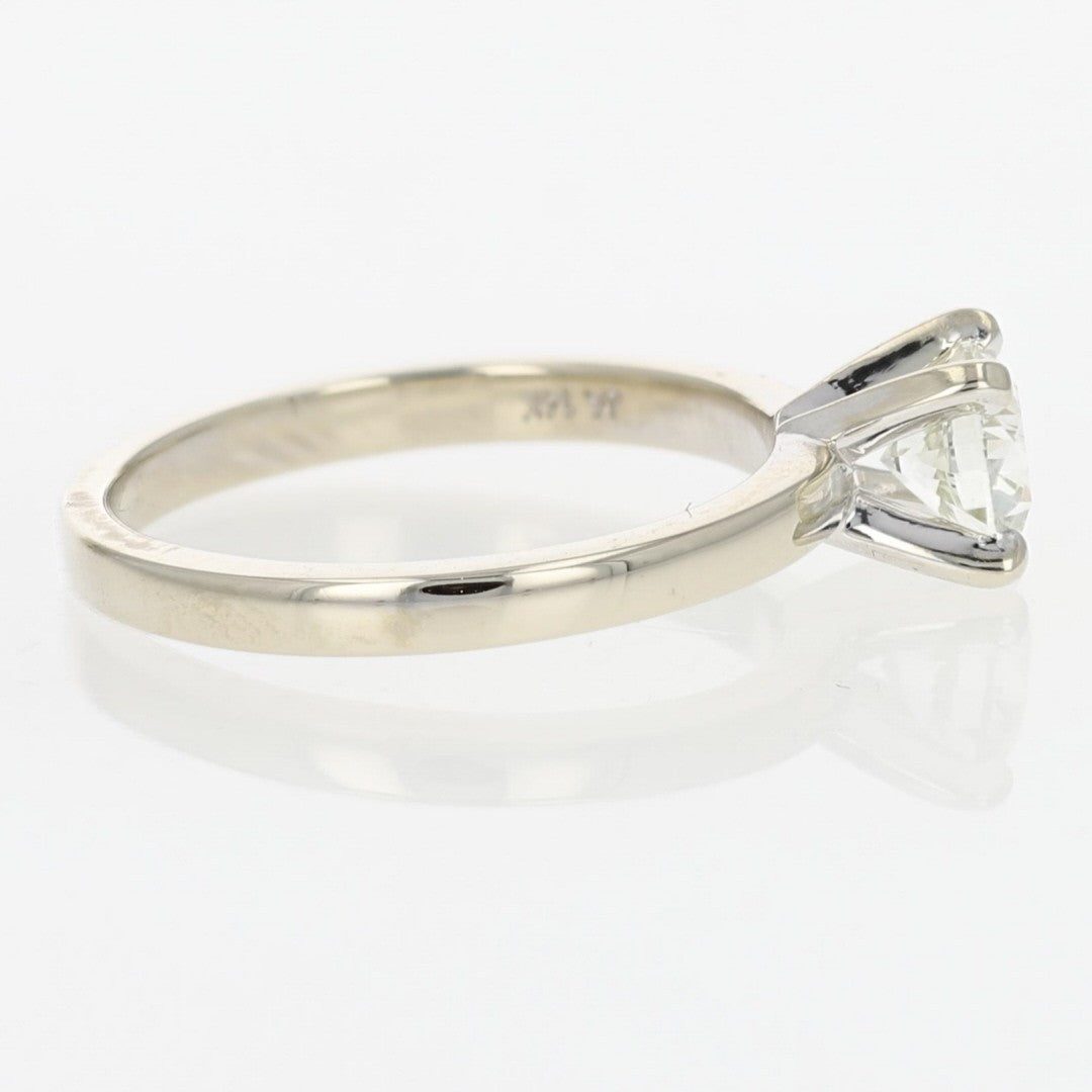0.72ct Round Brilliant Diamond Solitaire Ring — GIA Certified, 14k White Gold