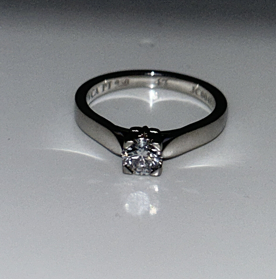 0.30ct Round Brilliant Diamond Band Ring — GIA Certified, 950 Platinum