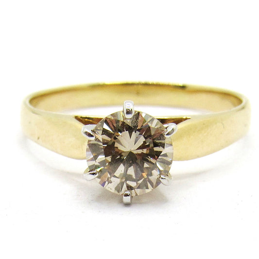 1.22ct Round Brilliant Diamond Solitaire Ring — GIA Certified, 14k Yellow Gold